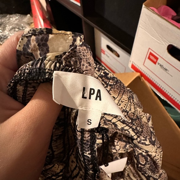 NEW! LPA REVOLVE HALIMA Animal Snake Printed Stringed Dress Size S - Picture 3 of 4